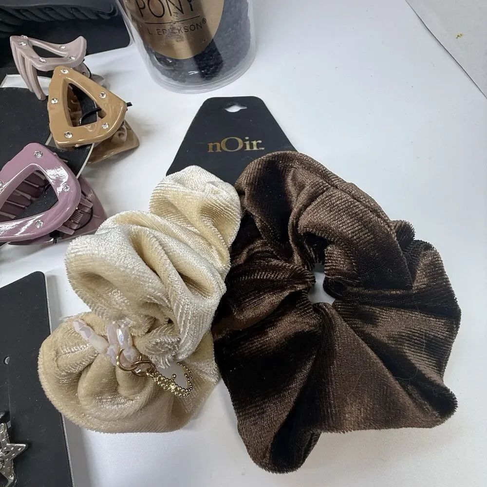 Noir & L Erickson 7 Packs Set Large Hair Accessory Lot 25 Piece Total Bundle New